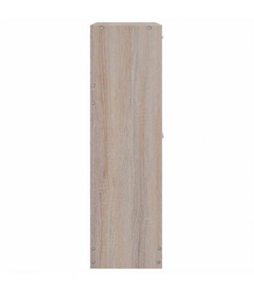vidaXL Oak Look Wooden Shoe Cabinet with 2 Compartments — Size: 63.5 x 24 x 81 cm