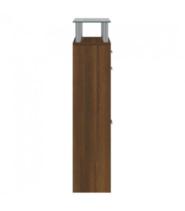 vidaXL Shoe Cabinet Brown Oak 63x24x104 cm Engineered Wood
