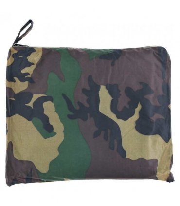 Men's Camo Print 2-Piece Rain Suit with Hood XL — Colour: green