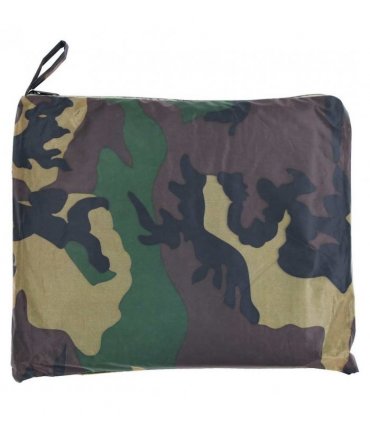 Men's Camo Print 2-Piece Rain Suit with Hood XXL — Colour: green