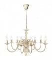 Antique White Metal Chandelier 8 x E14 Bulbs