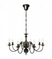 Antique Black Metal Chandelier 8 x E14 Bulbs