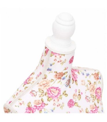Ladies Bust Display Mannequin Cotton White With Rose