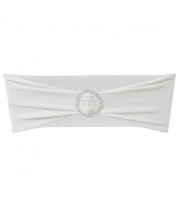 vidaXL Chair Ribbon | Set of 25 | Cream | Polyester | Stretchable to 50 cm