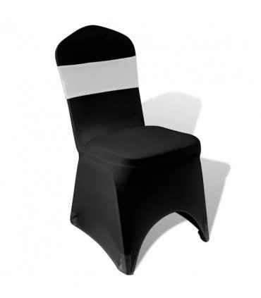 vidaXL Chair Ribbon | Set of 25 | Cream | Polyester | Stretchable to 50 cm