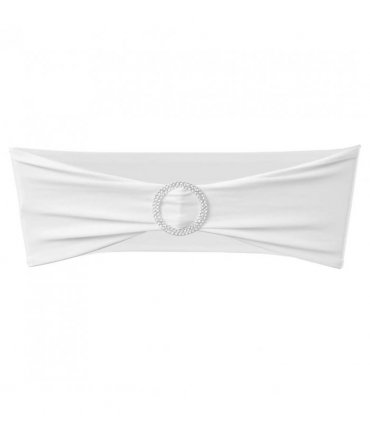 vidaXL Chair Ribbon | Set of 25 | White | Polyester 90%, Elastane 10%