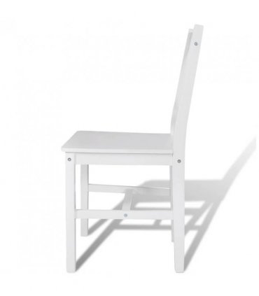 vidaXL Dining Chairs 6 pcs White Pinewood
