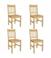 vidaXL Dining Chairs 4 pcs Pinewood — Colour: beige