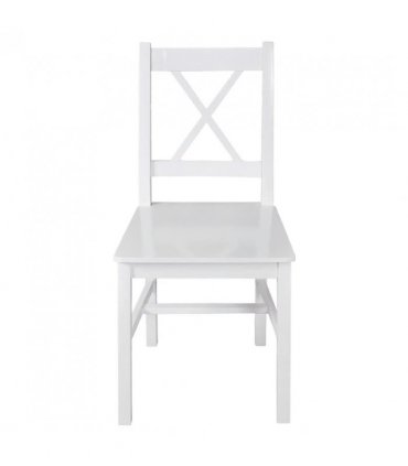 vidaXL Dining Chairs 4 pcs White Pinewood