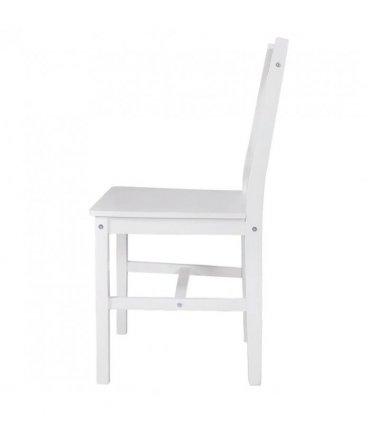 vidaXL Dining Chairs 4 pcs White Pinewood