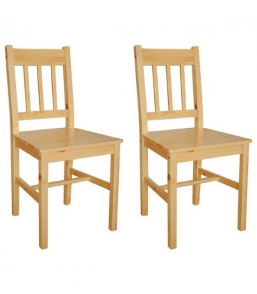 vidaXL Dining Chairs 2 pcs Pinewood — Colour: beige