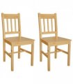 vidaXL Dining Chairs 2 pcs Pinewood — Colour: beige