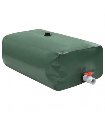 vidaXL Water Tank with Tap Foldable 100 L PVC — Colour: green — V0671929816