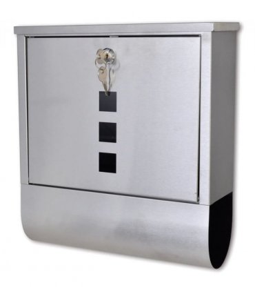 Stainless Steel Mailbox — Size: 31 x 10.5 x 33.5 cm