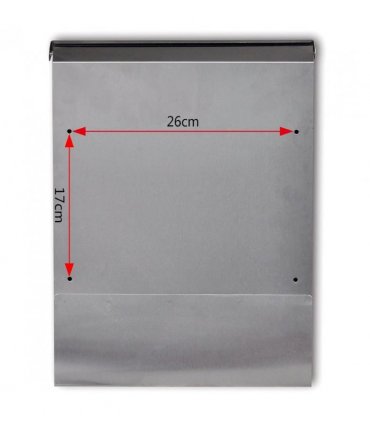 Stainless Steel Mailbox — Size: 30 x 12 x 40 cm