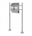 Mailbox on Stand Stainless Steel — Size: 30 x 12 x 40 cm