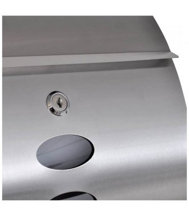 Mailbox on Stand Stainless Steel — Size: 30 x 12 x 40 cm