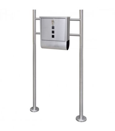 Mailbox on Stand Stainless Steel — Size: 31 x 10.5 x 33.5 cm