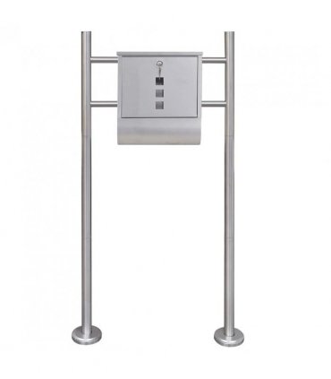 Mailbox on Stand Stainless Steel — Size: 31 x 10.5 x 33.5 cm