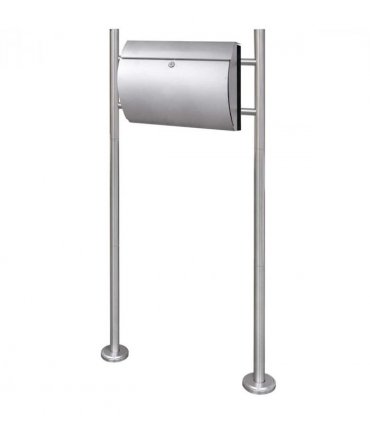 Mailbox on Stand Stainless Steel — Size: 37.5 x 13 x 31 cm