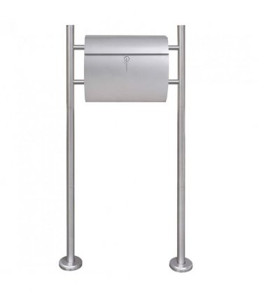 Mailbox on Stand Stainless Steel — Size: 37.5 x 13 x 31 cm