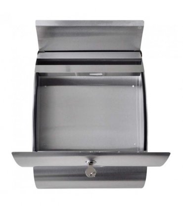 Double Mailbox on Stand Stainless Steel — Size: 30 x 12 x 40 cm