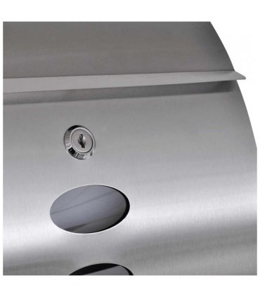 Double Mailbox on Stand Stainless Steel — Size: 30 x 12 x 40 cm