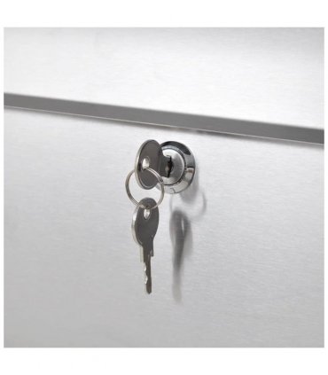 Double Mailbox on Stand Stainless Steel — Size: 37.5 x 13 x 31 cm