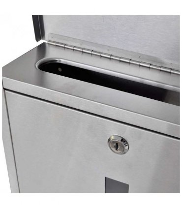 Double Mailbox on Stand Stainless Steel — Size: 31 x 10.5 x 33.5 cm