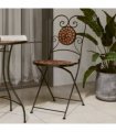 vidaXL Bistro Chairs Foldable 2 pcs Terracotta Ceramic