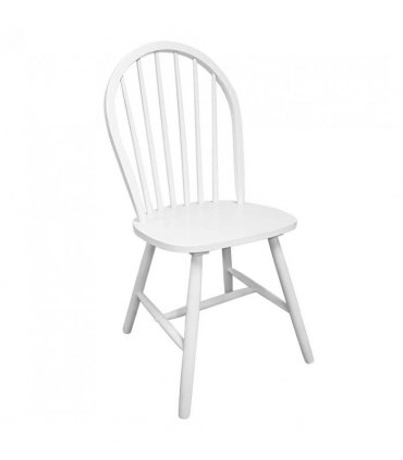 vidaXL Dining Chairs 2 pcs White Solid Rubber Wood — Size: 46.5 x 52 x 94 cm