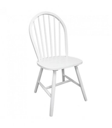vidaXL Dining Chairs 4 pcs White Solid Rubber Wood — Size: 46.5 x 52 x 94 cm