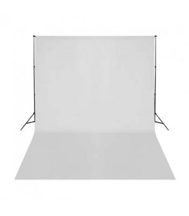 vidaXL Backdrop Cotton without Stand White 500x300 cm — Size: 500 x 300 cm