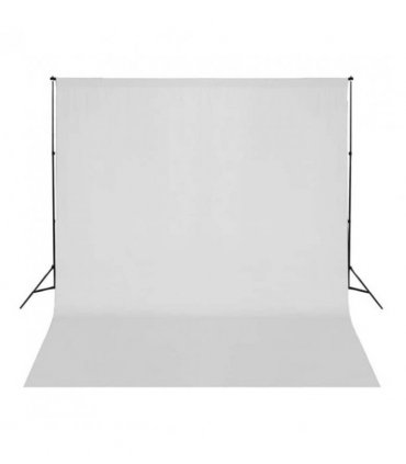 vidaXL Backdrop Cotton without Stand White 300x300 cm — Size: 300 x 300 cm