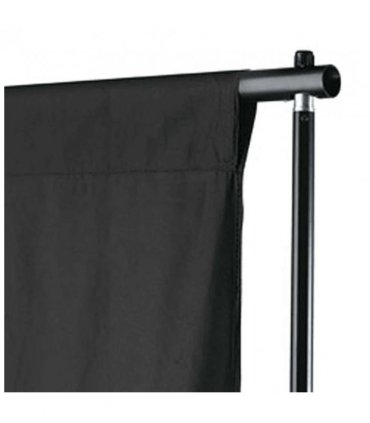 vidaXL Backdrop Cotton without Stand Black 500x300 cm — Size: 500 x 300 cm
