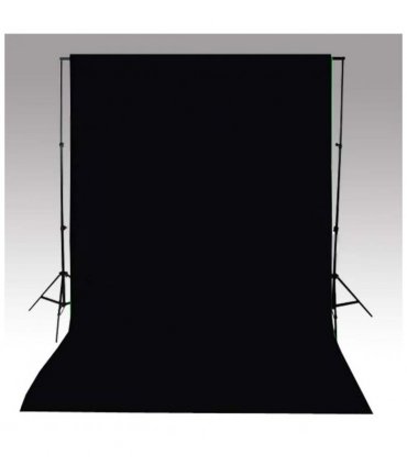 vidaXL Backdrop Cotton without Stand Black 500x300 cm — Size: 500 x 300 cm