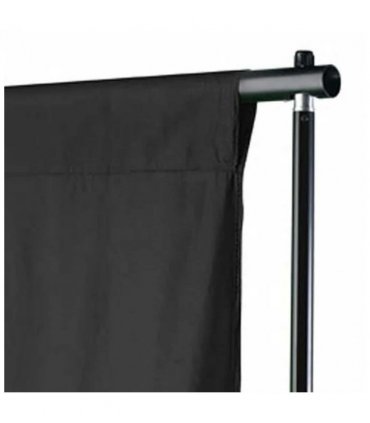 vidaXL Backdrop Cotton without Stand Black 600x300 cm — Size: 600 x 300 cm
