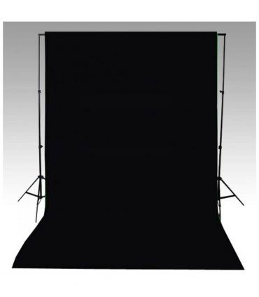 vidaXL Backdrop Cotton without Stand Black 600x300 cm — Size: 600 x 300 cm