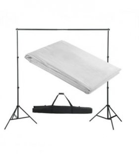 vidaXL Backdrop Support System 300 x 300 cm White