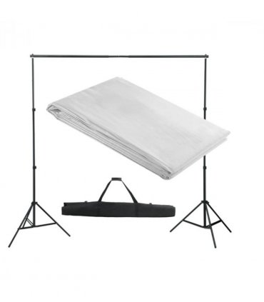 vidaXL Backdrop Support System 300 x 300 cm White