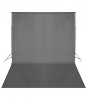 vidaXL Backdrop Support System 500 x 300 cm Black