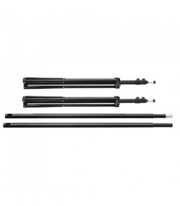 vidaXL Backdrop Support System 500 x 300 cm Black