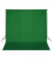 vidaXL Backdrop Support System 600x300 cm Green