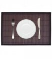 6 Bamboo Placemats 30 x 45 cm Dark Brown
