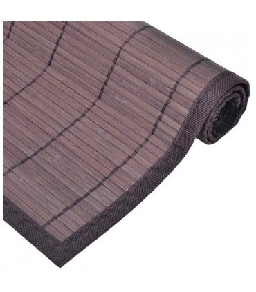 6 Bamboo Placemats 30 x 45 cm Dark Brown