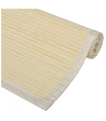 6 Bamboo Placemats 30 x 45 cm Natural — Colour: beige