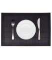 6 Bamboo Placemats 30 x 45 cm Black