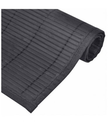 6 Bamboo Placemats 30 x 45 cm Black