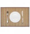 6 Bamboo Placemats 30 x 45 cm Brown