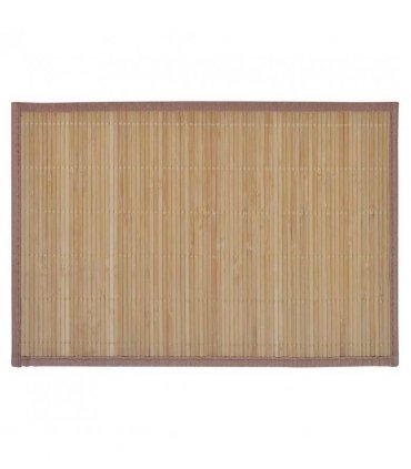 6 Bamboo Placemats 30 x 45 cm Brown